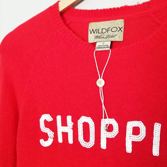 Wildfox White Label Shopping Is My Cardio Red Sweater S Jumper Angora Blend Y2K - Picture 9 of 16